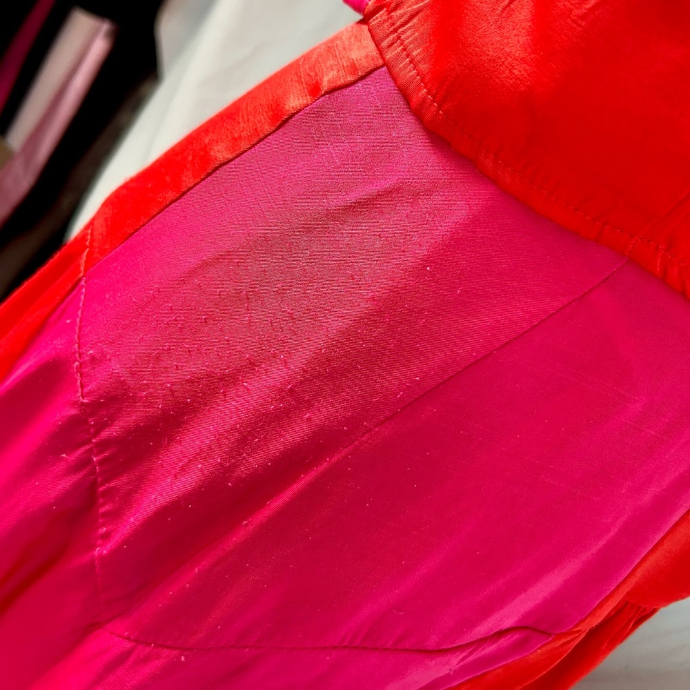 Petal & Pup Pink, Orange Colorblock Crop Top & Maxi Hi-Lo Skirt Set, Size 8 - Picture 14 of 16